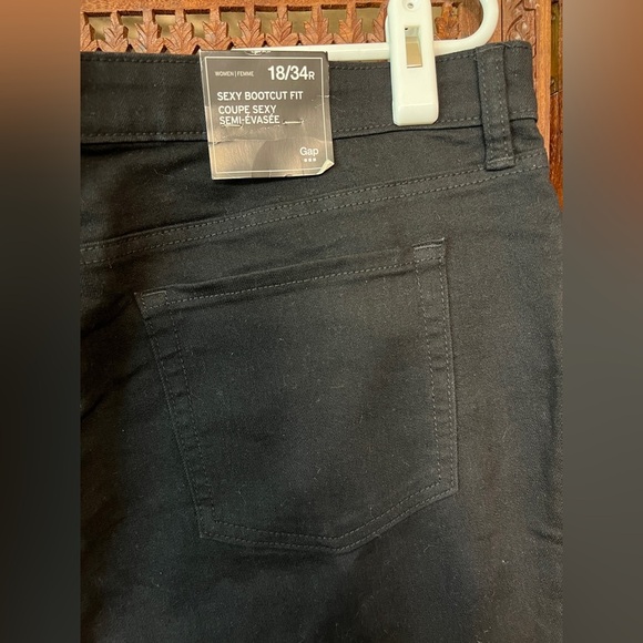 Gap Black Sexy Bootcut Jeans Size 18/34 NWT - Picture 7 of 11